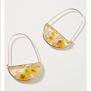 Anthropologie Crescent Hoop Earrings